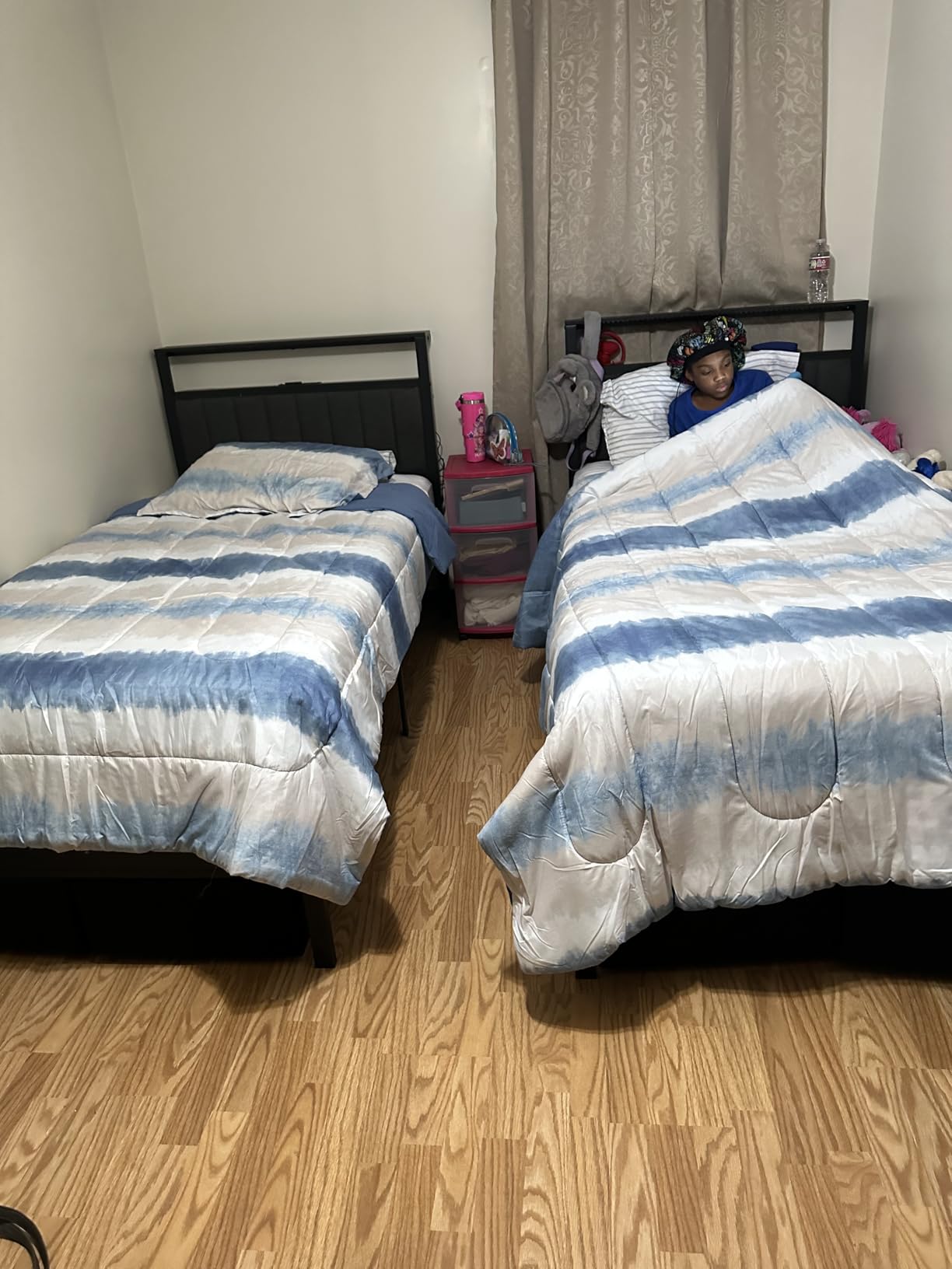 Furnulem Queen Bed Frame with Storage Drawers and Upholstered Headboard customer photo 1