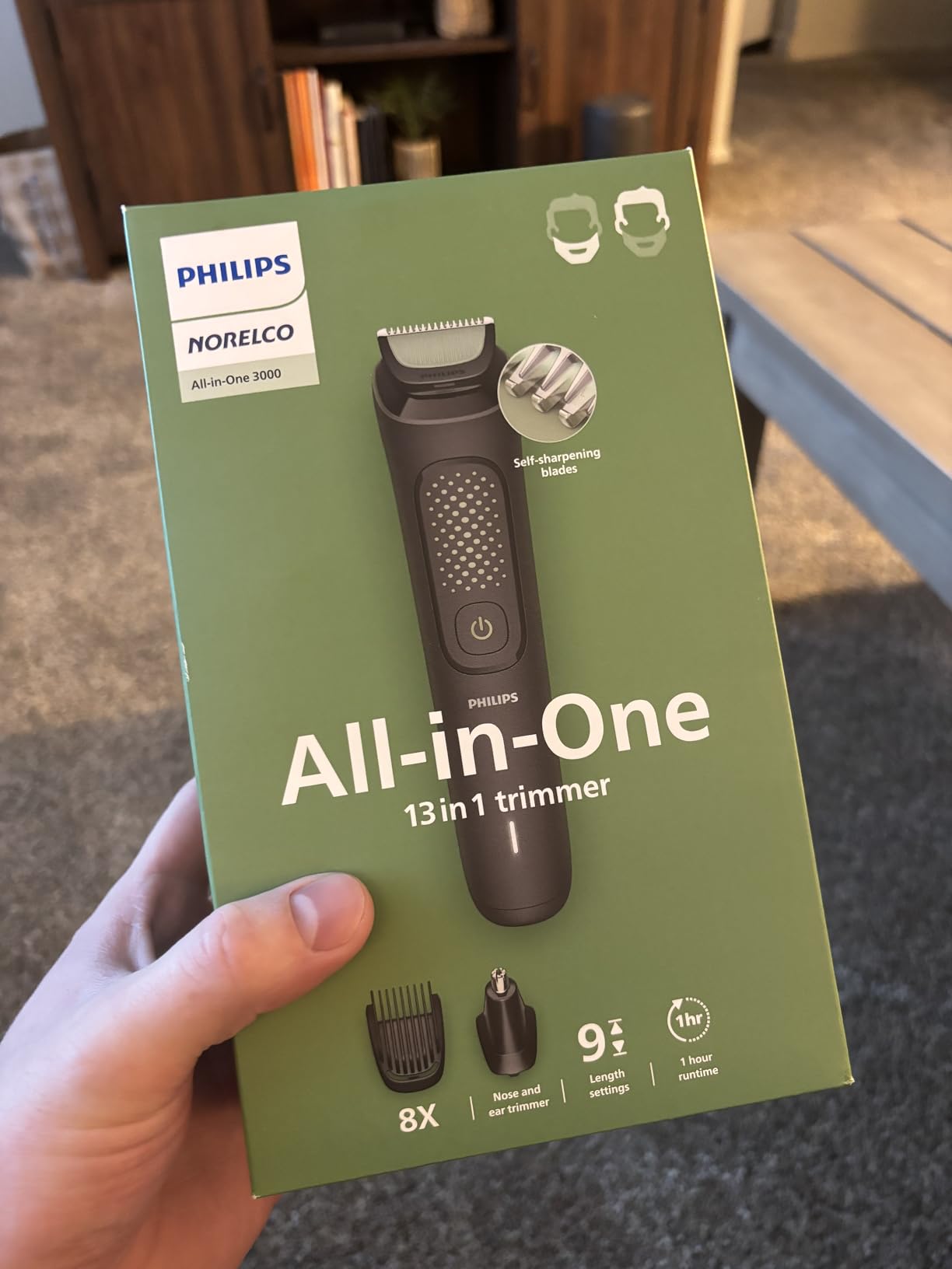 Philips Norelco All-in-One 3000 13-in-1 Trimmer, Face & Hair, Comfort Tips | Men's Face & Hair Grooming Kit, Skin-Friendly Blade, 9 Length Settings, Beard & Hair Styling, Nose & Ear Trimmer customer photo 2