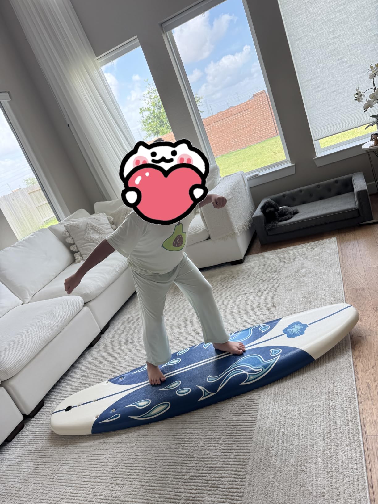 KOTEK 6' Surfboard, Surfing Board with 3 Removable Fins, Safety Leash, EPS Core & EPE Deck, Lightweight Surf Board for Teenagers, Adults, Beginners customer photo 2