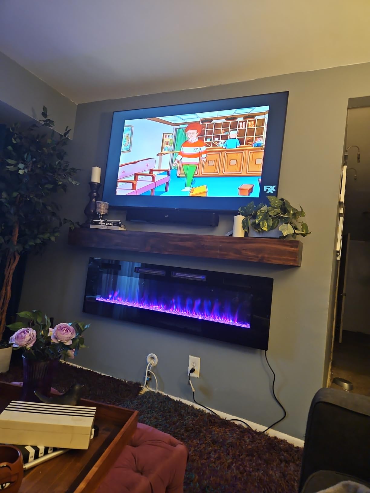 66 Inch Fireplace Mantel Shelf - 8