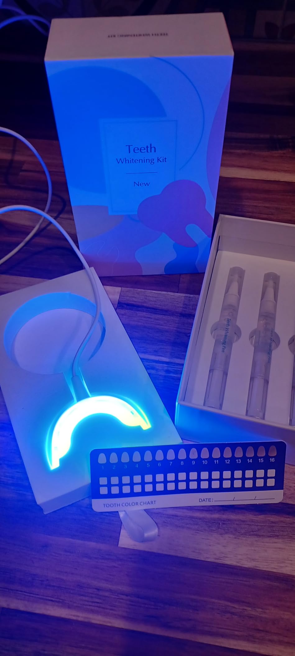 TAWEE Teeth Whitening Kit Safe for Sensitive Teeth & Enamel Wired Tooth whitening Accelerator Light with 16 Blue LED Birthday Gifts for Women Men Gum Health customer photo 1