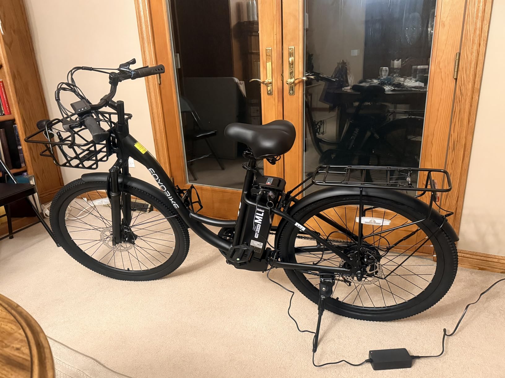 MOONCOOL Electric Bike for Adults, 700W Peak Power Cruiser Electric Bikes, 7 Speed Step-Through EBike, 36V 10.4Ah Removable Battery, Up to 45 Miles, Aluminum Frame, Front Suspension, City Commuter customer photo 1