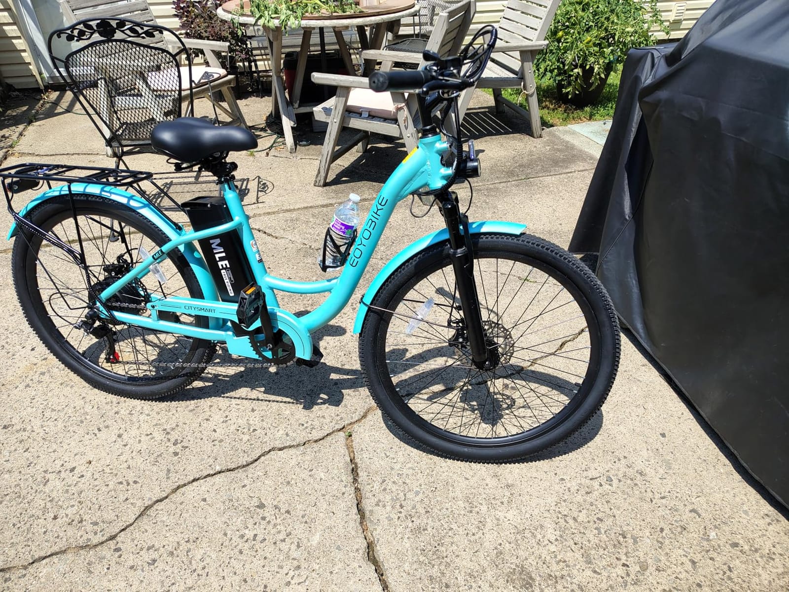 MOONCOOL Electric Bike for Adults, 700W Peak Power Cruiser Electric Bikes, 7 Speed Step-Through EBike, 36V 10.4Ah Removable Battery, Up to 45 Miles, Aluminum Frame, Front Suspension, City Commuter customer photo 2