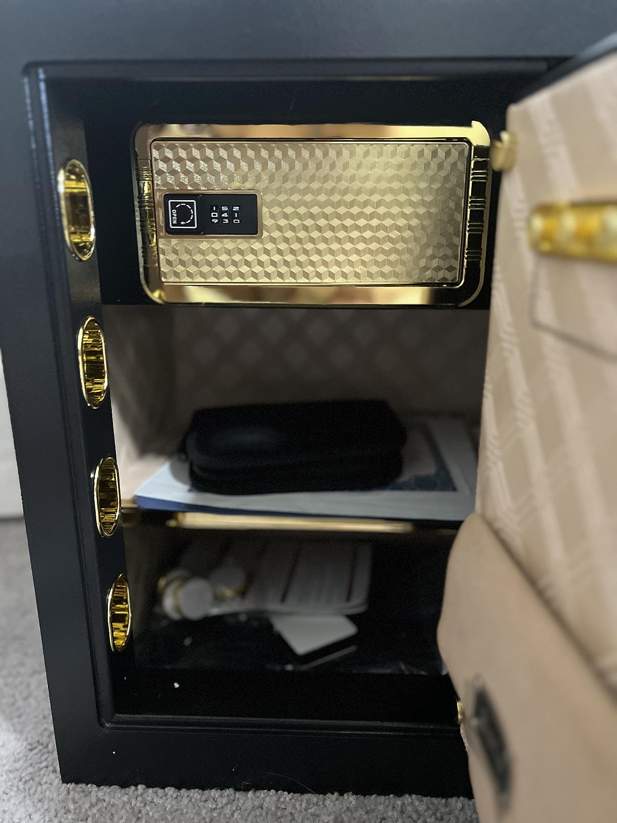 3.3 Cuft Large Home Safes Water and Fireproof, Anti-theft Floor Safe for Home Use with Programmable Keypad, Alarm System and Spare Keys, Digital Home Safe Box for Valuables, Medicine customer photo 1