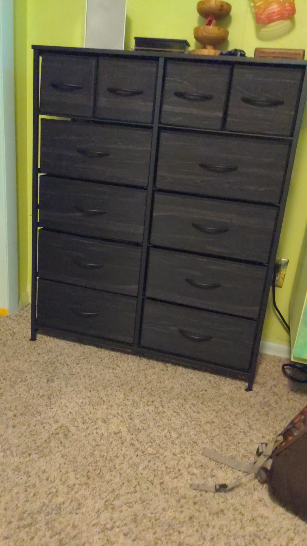 WLIVE 12 Drawer Tall Fabric Dresser Bedroom Storage Chest, Rustic Brown customer photo 1