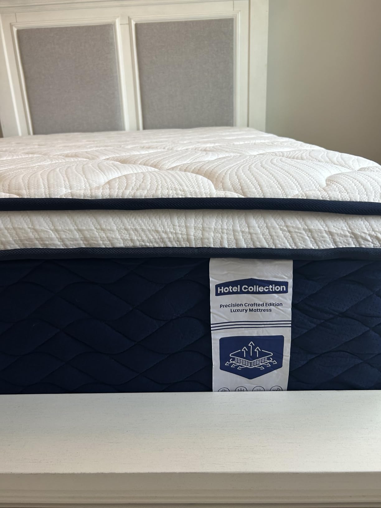Medium Firm Queen Mattress 14 Inch - Hotel Collection Hybrid Mattress with 7-Zone Support for Spinal Alignment, Extra Back & Hip Support, Fiberglass-Free, CertiPUR-US Certified, 365-Night Trial customer photo 2