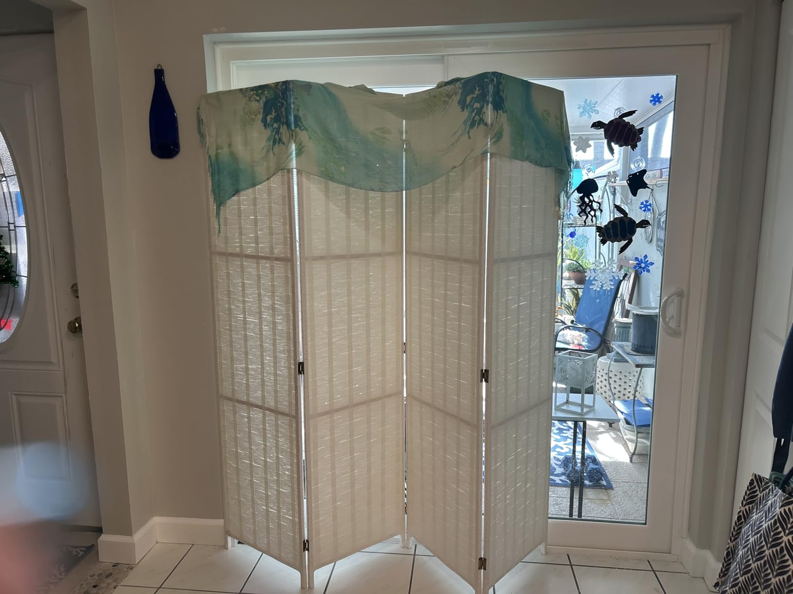 FDW 4-Panel Folding Room Divider | 6ft, Coal Black | Light & Portable customer photo 1