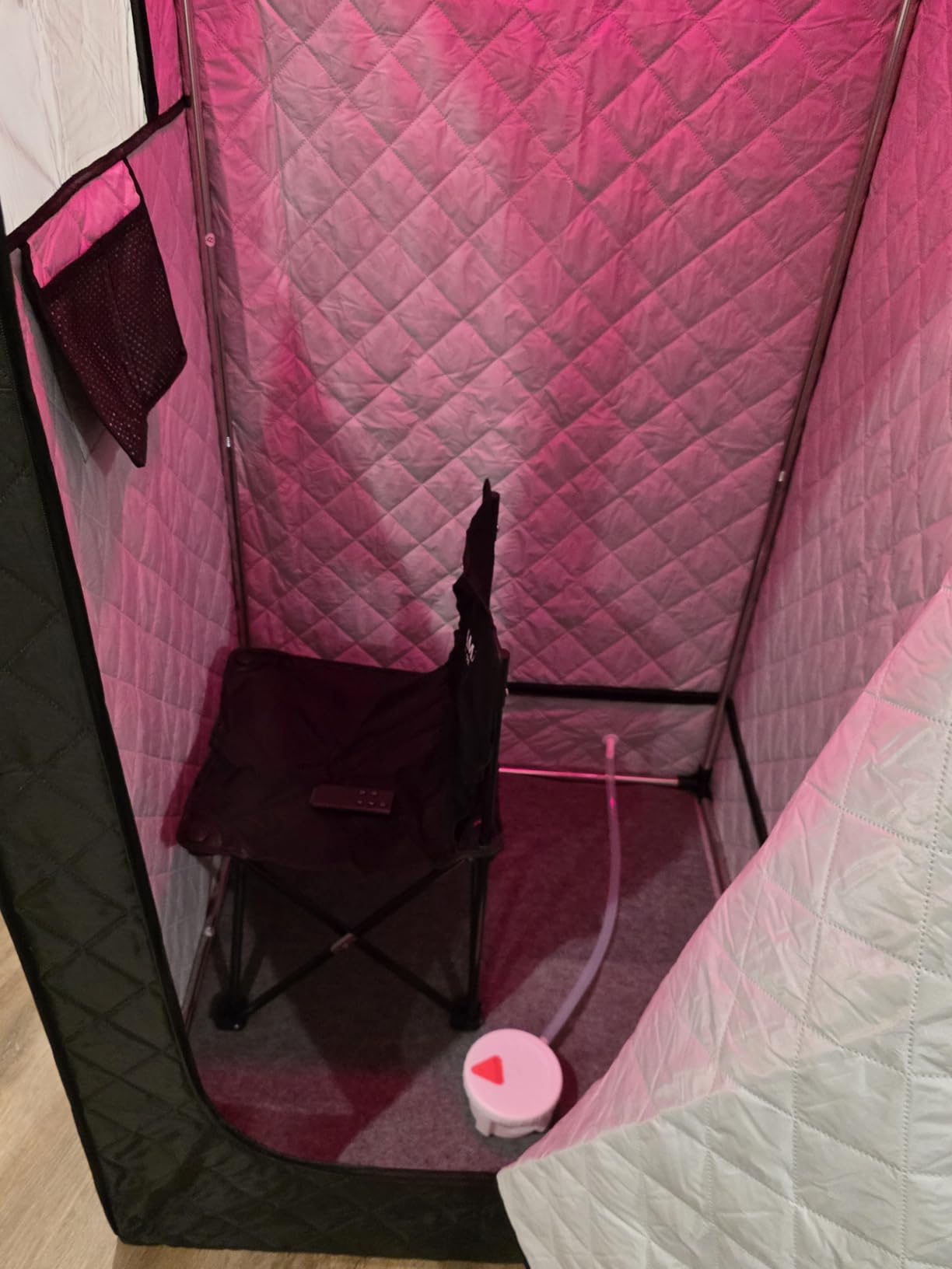 Portable Infrared Sauna Box for Home, 3L 1400W Steam Sauna Tent, Portable Sauna, Personal Sauna Pod, 660nm Red Light, Remote Control, Folding Chair, 15 Levels, 99-Min Timer, 32