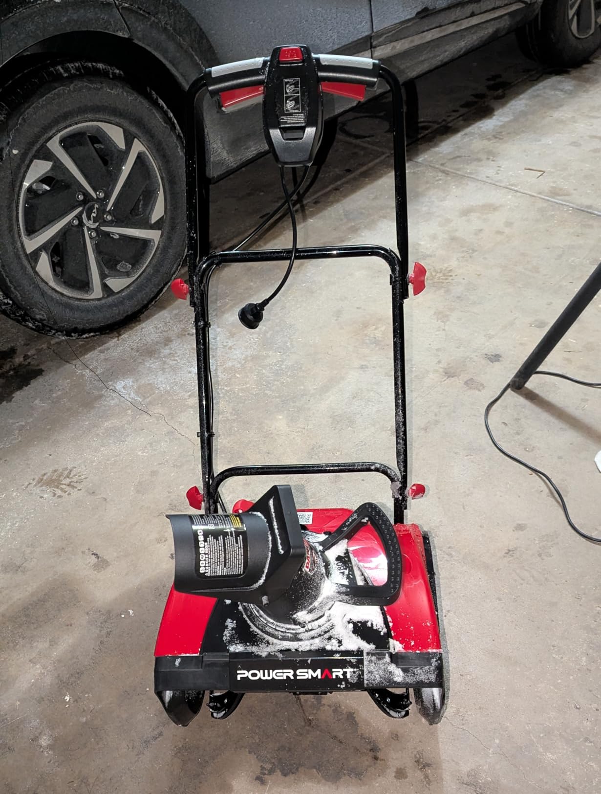 PowerSmart Electric Snow Blower, 21-Inch Corded Snow Thrower, 15-Amp, with LED Light for Yard Driveway Deck customer photo 1