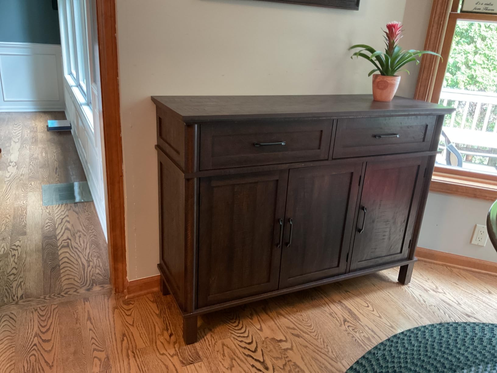 ONBRILL 48 Inch Buffet Cabinet with Storage, Brown customer photo 2
