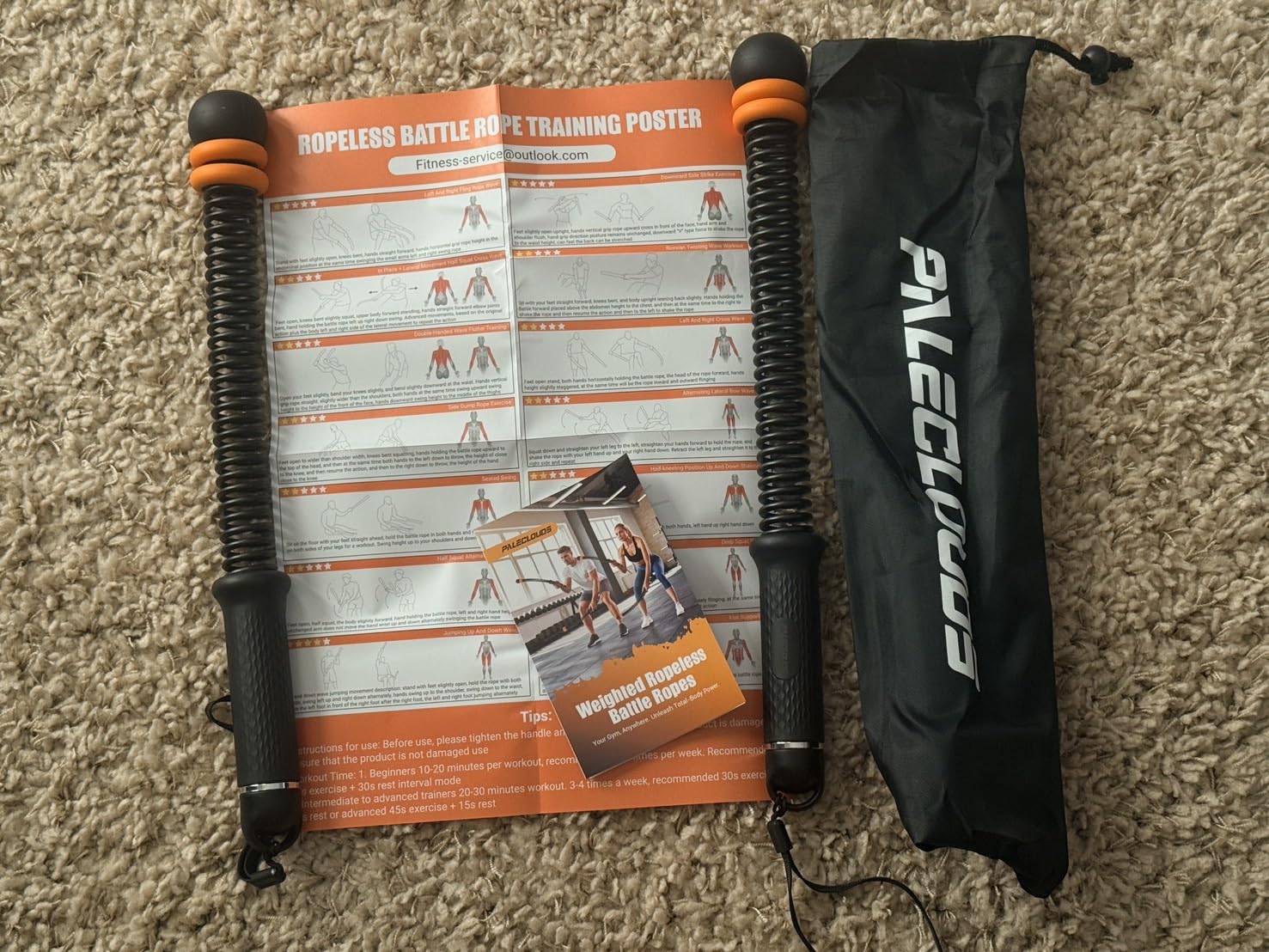 Portable Ropeless Battle Ropes, Adjustable Weights Cordless Battle Ropes for Home Gym with Storage Bag, Weighted Exercise Equipment for Low-Impact Workout, Strength & HIIT, for Men & Women customer photo 2