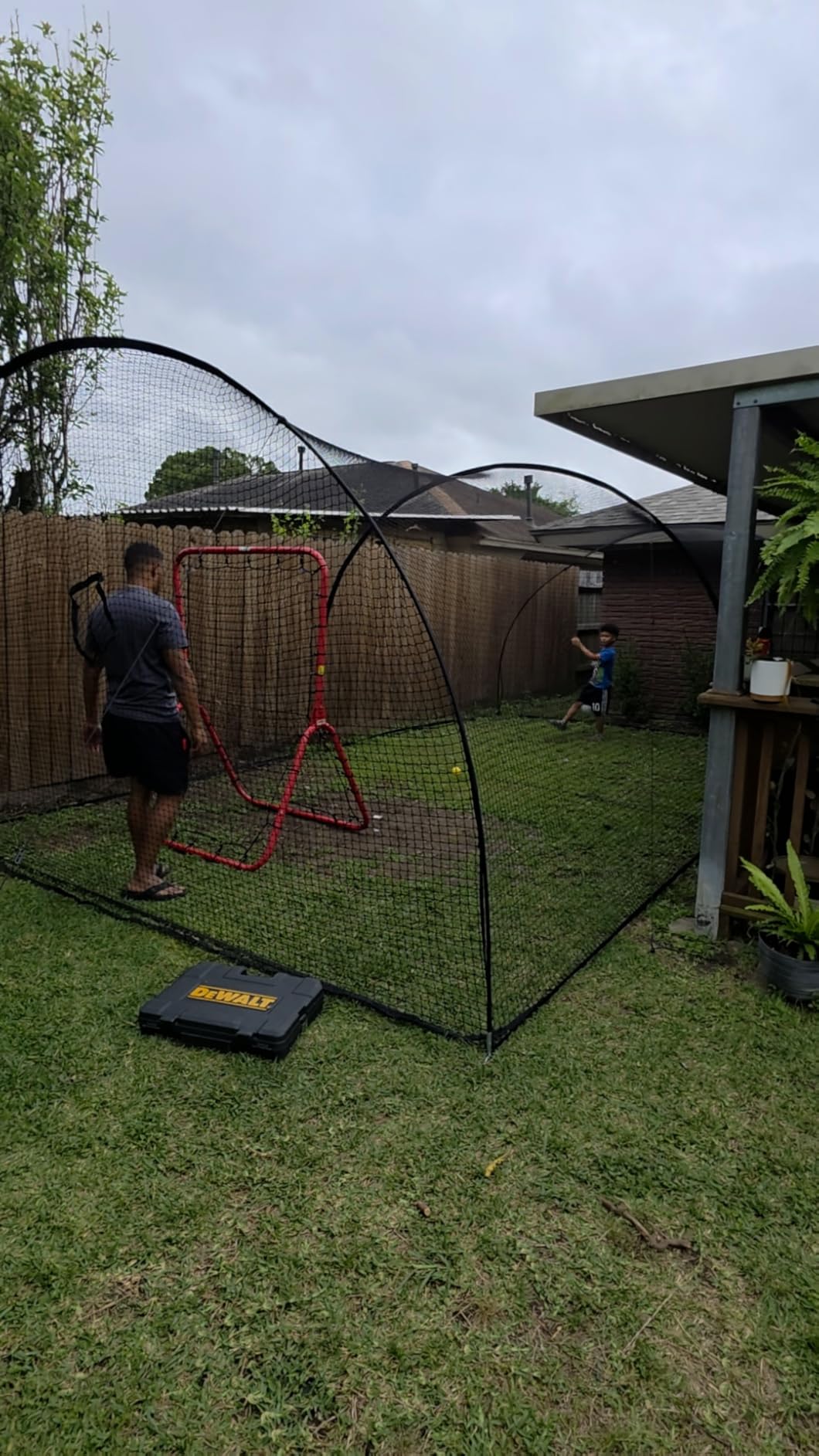 VEVOR Baseball Batting Cage,Carbon Steel/Fiberglasss Portable Batting Cage customer photo 2