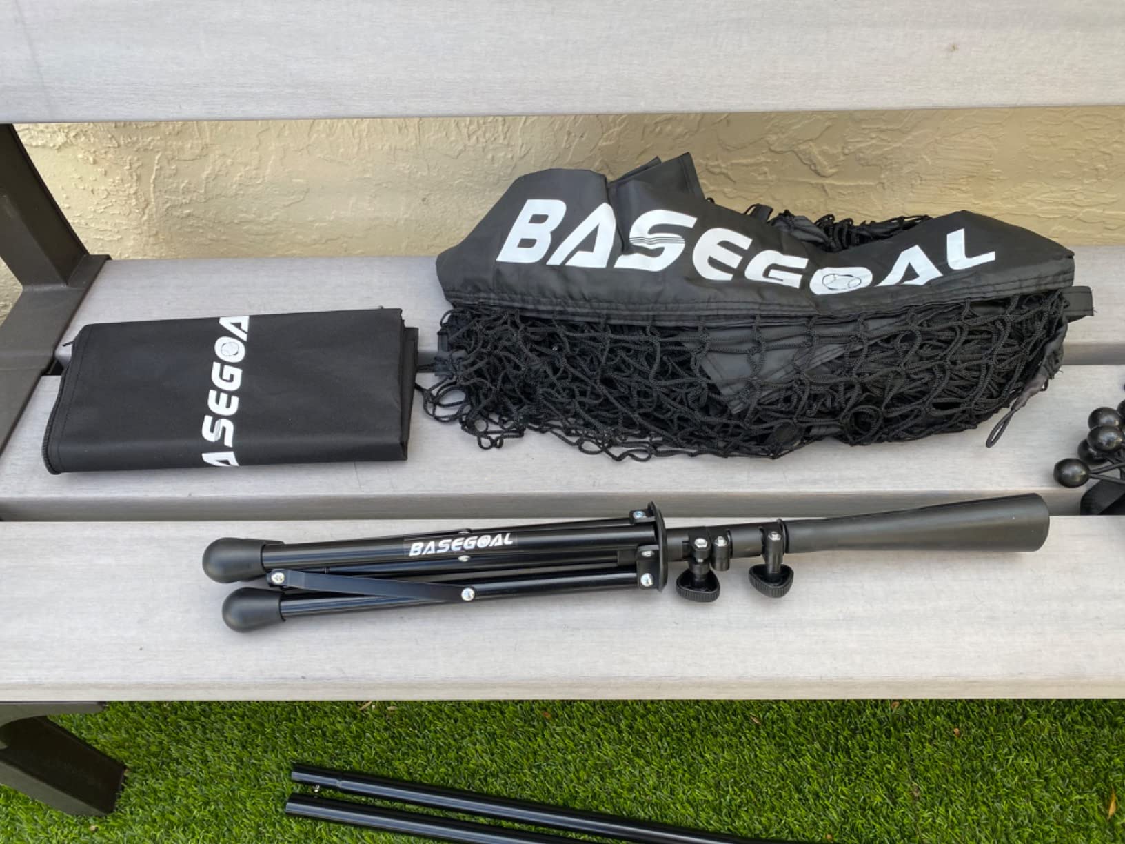 BaseGoal 7x7ft Baseball Practice Net with Batting Tee and Strike Zone customer photo 1