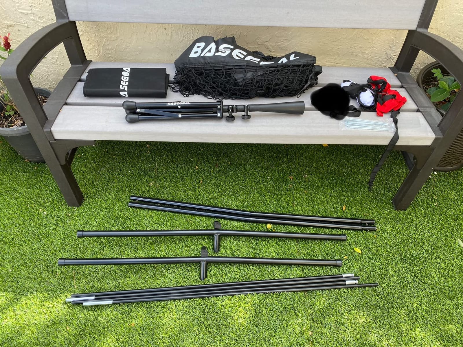 BaseGoal 7x7ft Baseball Practice Net with Batting Tee and Strike Zone customer photo 2