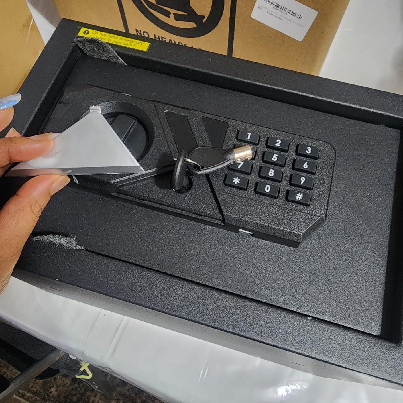 5.2 Cuft Large Floor Safe, Heavy Duty Fire Proof Safes for Home Use with Digital Keypad, Removable Shelves and Alarm System, Anti-theft Home Safe for Documents Money customer photo 2