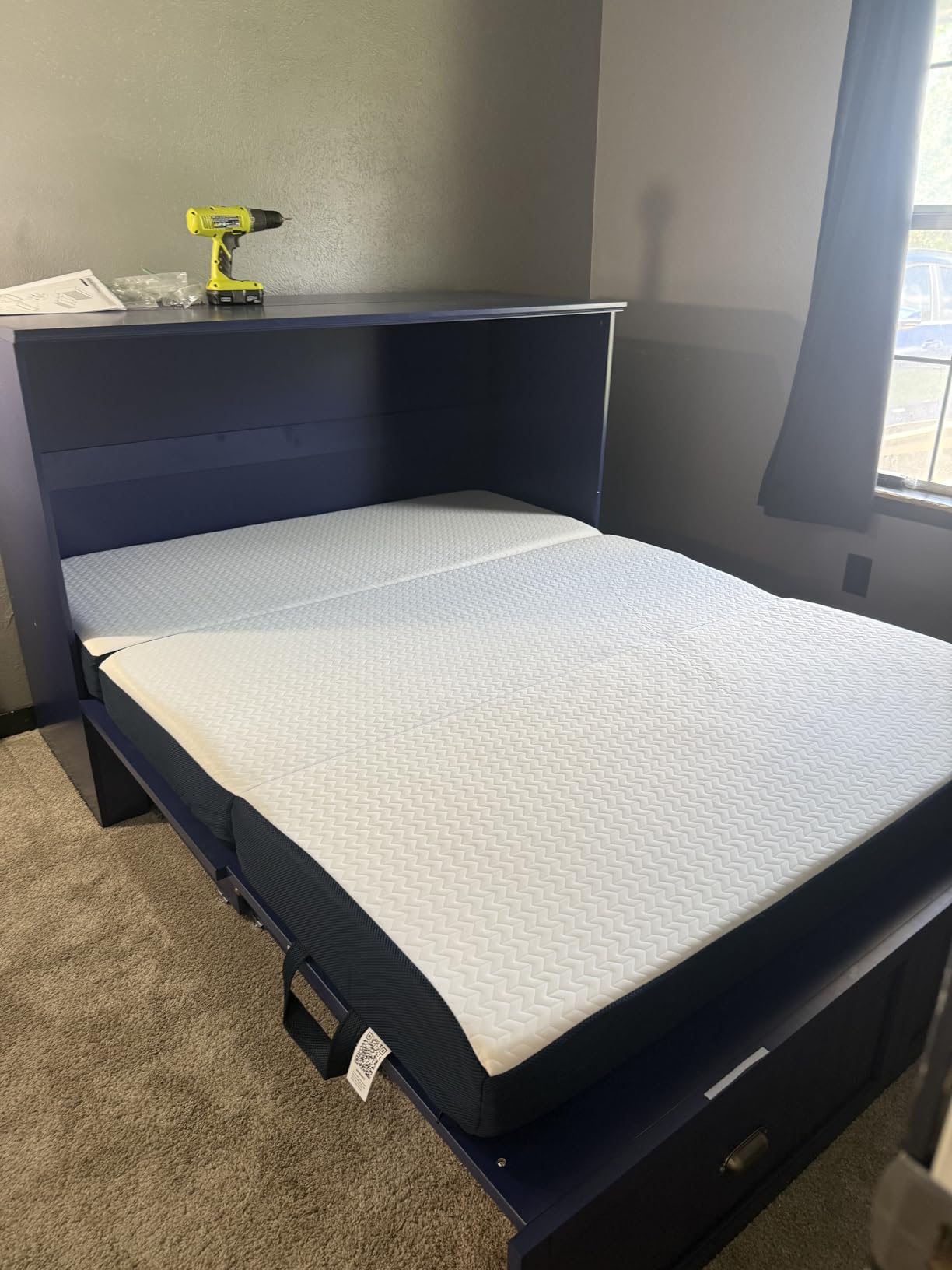 AMERLIFE Queen Size Murphy Bed with Bedside Tables & 3 Storage Drawers customer photo 1