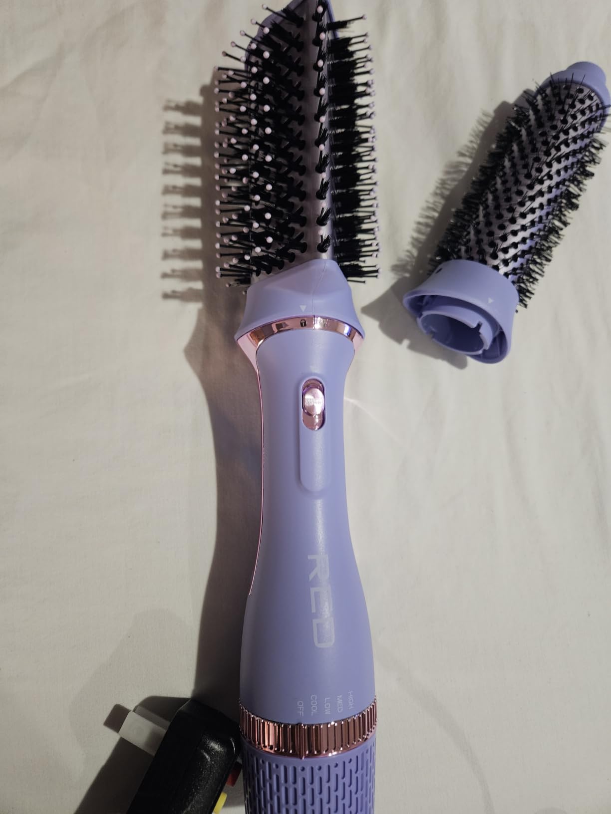 Red by Kiss 2-in-1 Volume Boosting Hot Air Brush, Detachable Ceramic Brush Head, One-Step Hair Dryer Styler for Root Lift & Smooth, 4 Heat Settings, Tangle-Free Bristles, 360 Swivel Cord customer photo 1