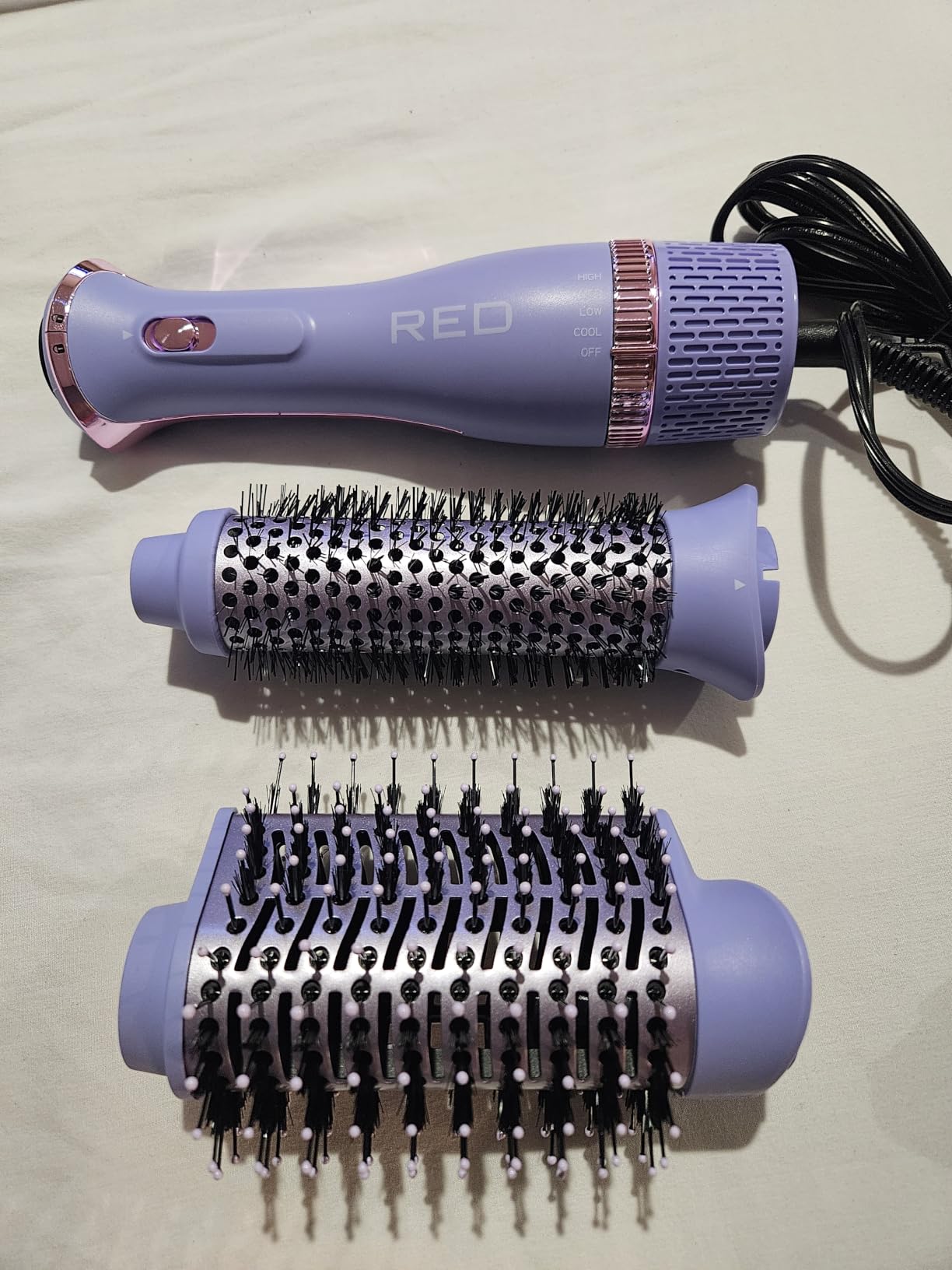 Red by Kiss 2-in-1 Volume Boosting Hot Air Brush, Detachable Ceramic Brush Head, One-Step Hair Dryer Styler for Root Lift & Smooth, 4 Heat Settings, Tangle-Free Bristles, 360 Swivel Cord customer photo 2