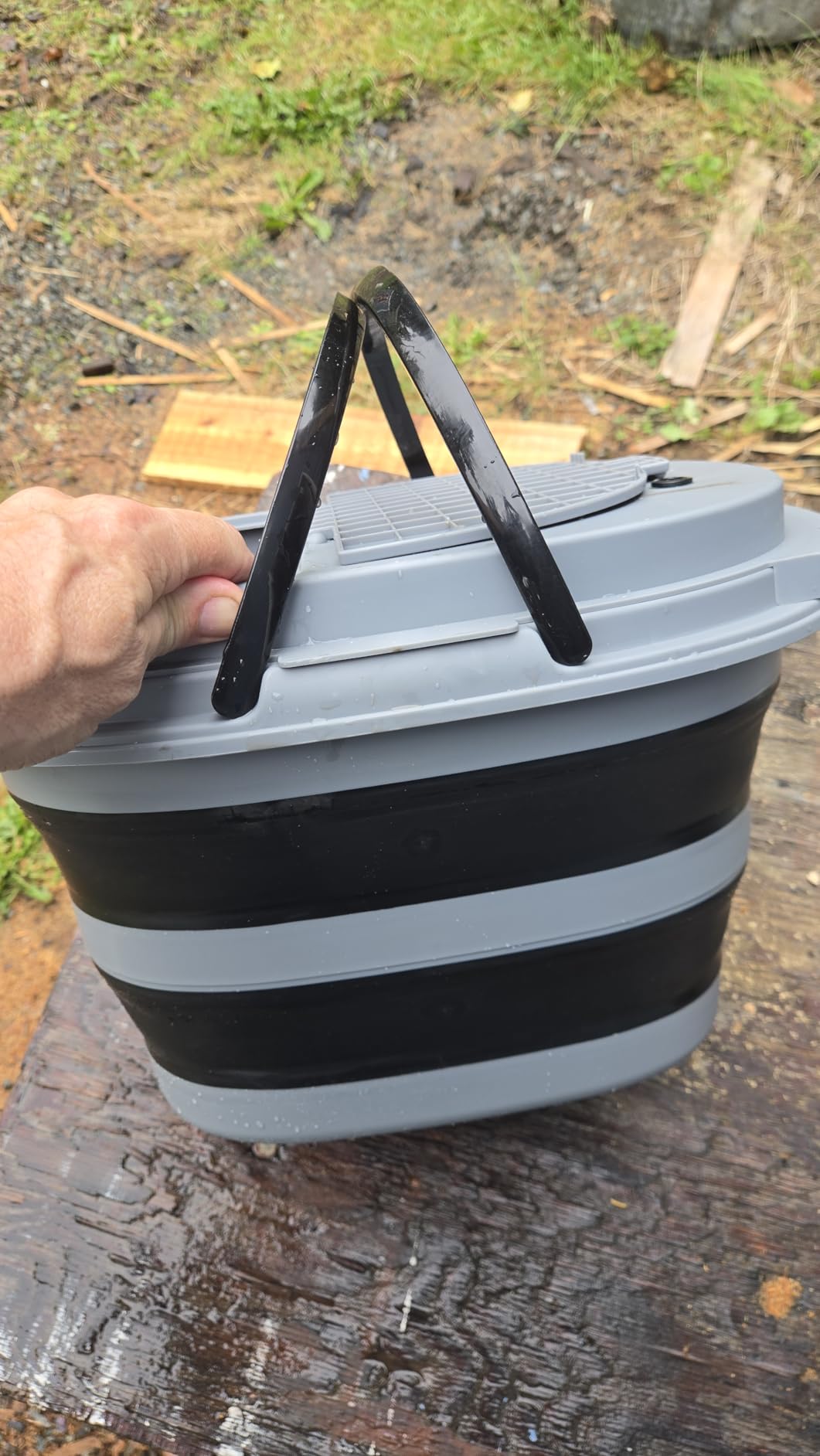 Portable Integrated Camping Shower Kit with 20L Foldable Bucket,13000mAh customer photo 2