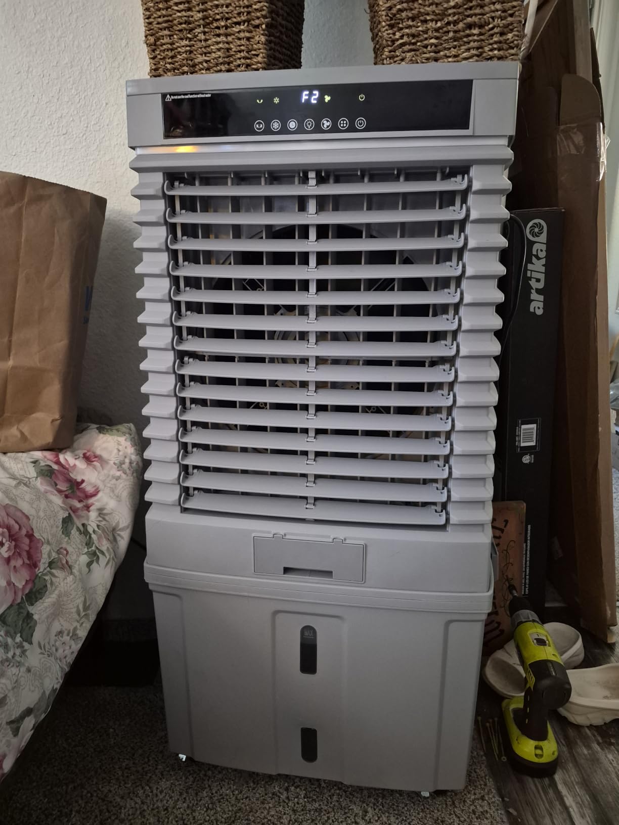 Uthfy 4000CFM Swamp Cooler for Large Room, 41” Evaporative Air Cooler with 13.5Gal Detachable Water Tank, 12H Timer, Ambient Light, 120° Oscillation, Indoor & Outdoor Air Conditioner for Patio, Garage customer photo 1