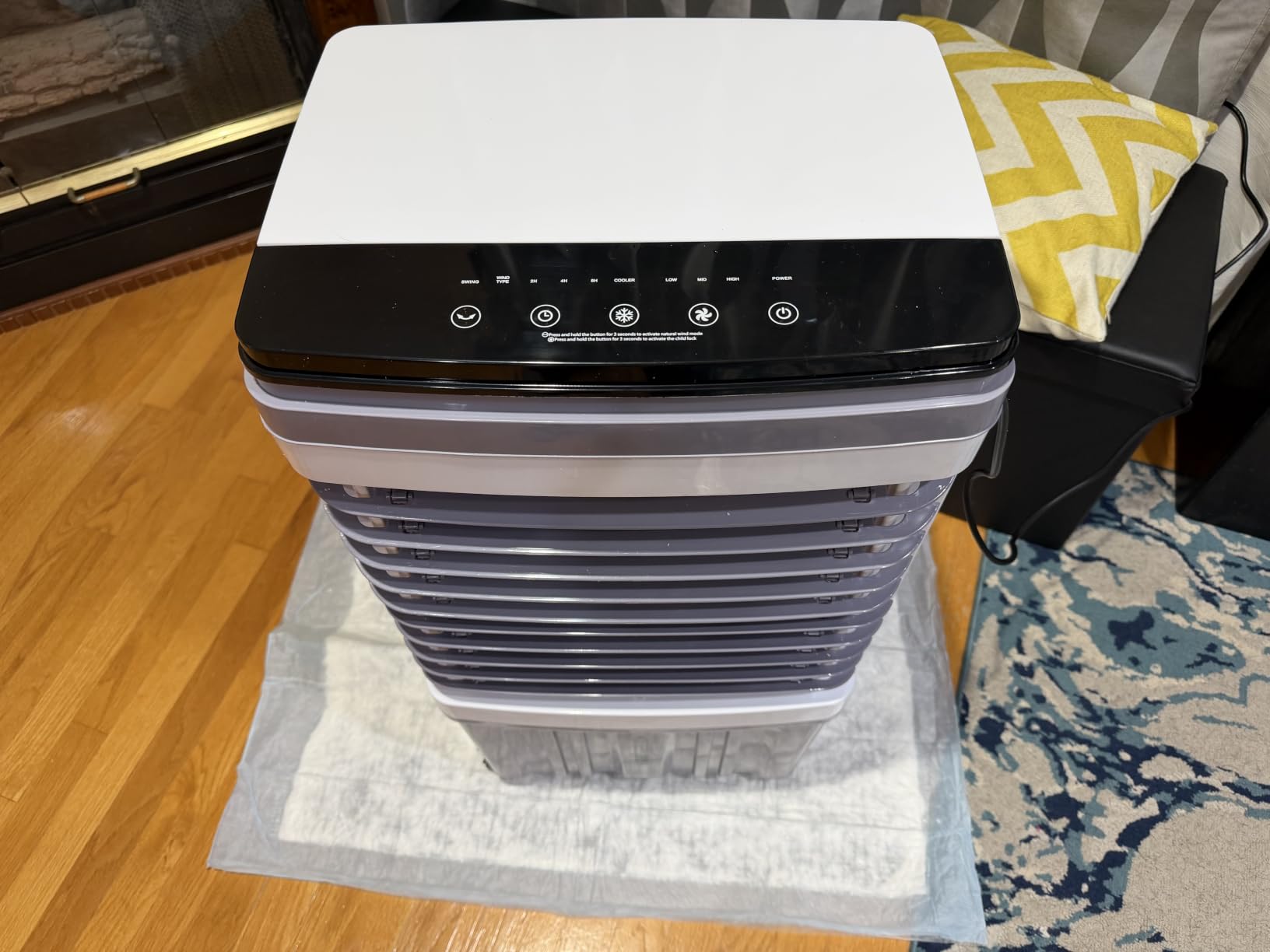 Portable Air Conditioner, 3000 CFM Swamp Cooler & Evaporative Air Cooler, 6.87 Gal Water Tank, 3 Speeds & 4 Modes, 120° Oscillation with 15H Timer customer photo 2