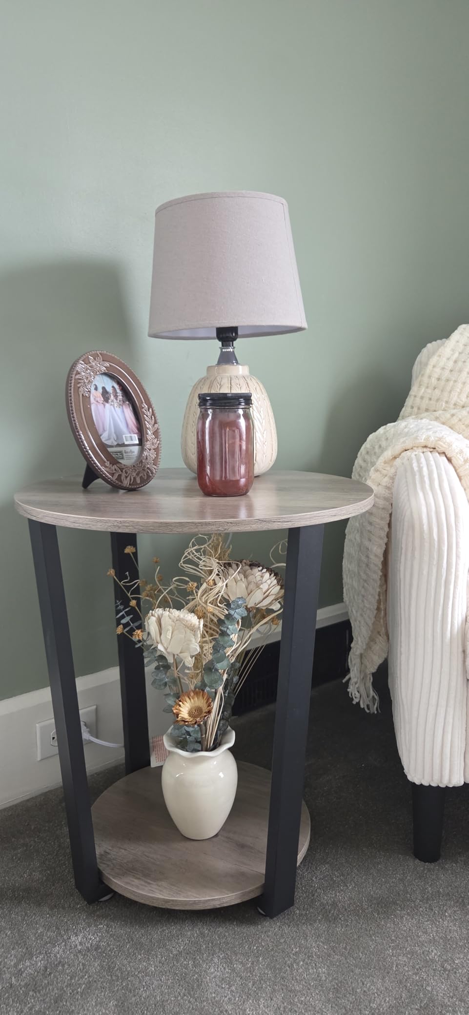 VASAGLE Side Table, 2 Tier Small Accent End Table, Nightstand customer photo 1