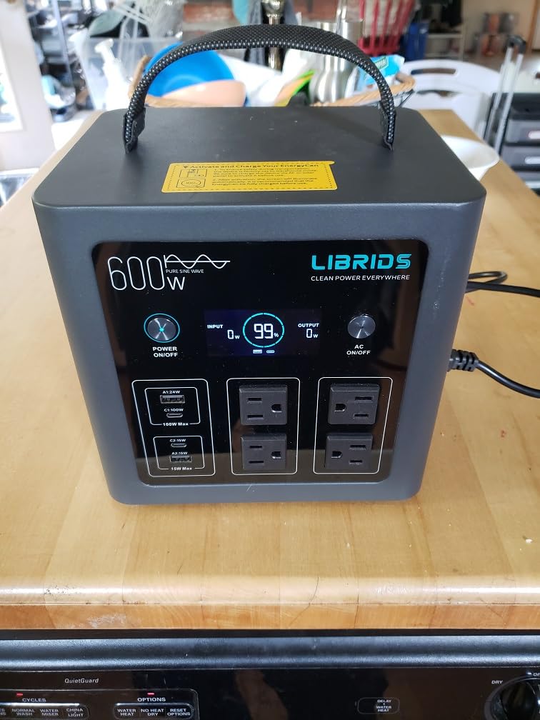 LIBRIDS Portable Power Station 640Wh, 1200W Surge, Solar Generator 4 AC Outlets, Backup LiFePO4 Battery, 1.5Hr Charge, 10ms UPS, Pure Sine Wave Metal Design for RV Camping, Home Backup & Emergency customer photo 2