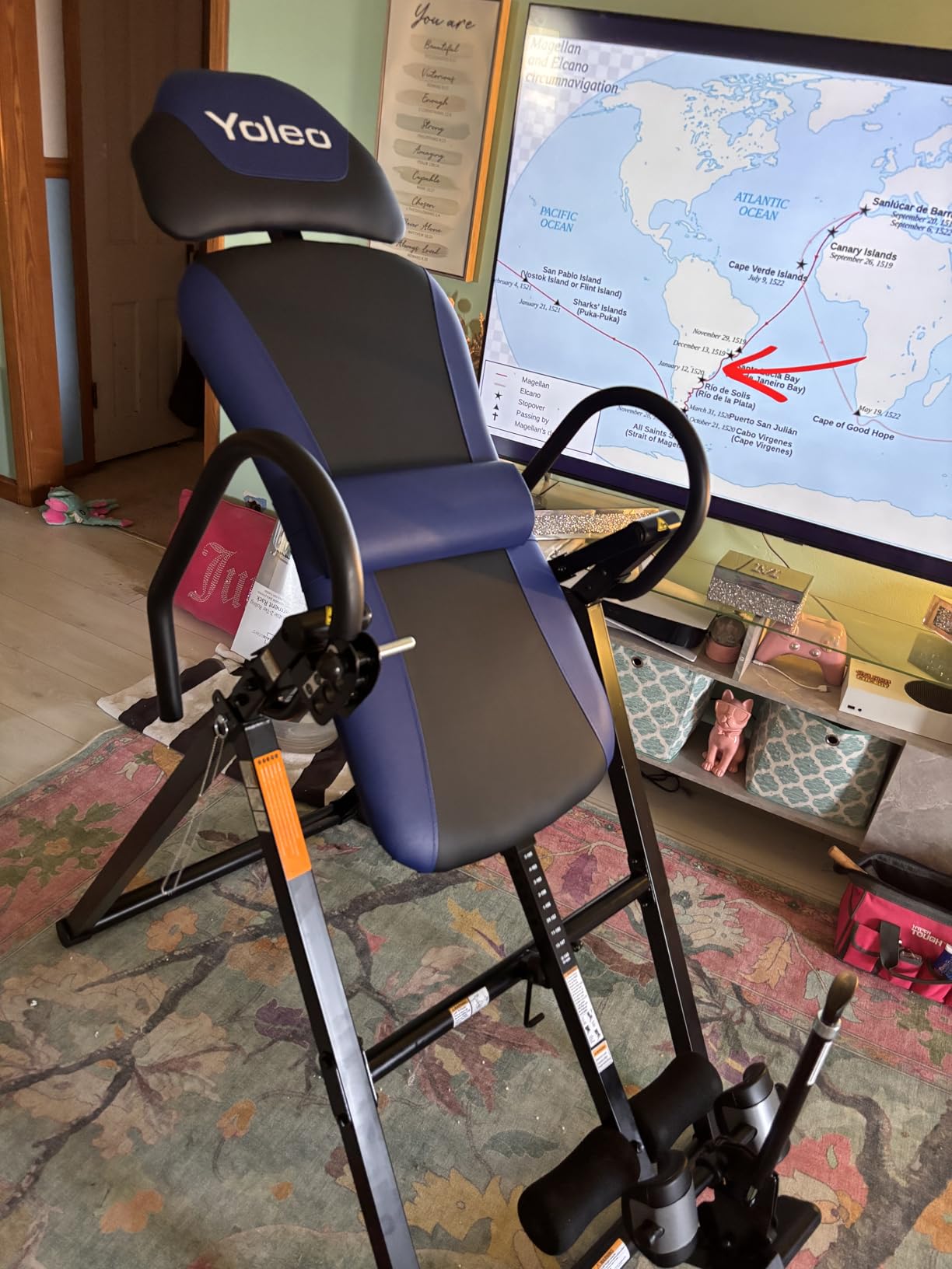 YOLEO Inversion Table for Back Pain w/Removable Lumbar Pad ITX320 customer photo 1