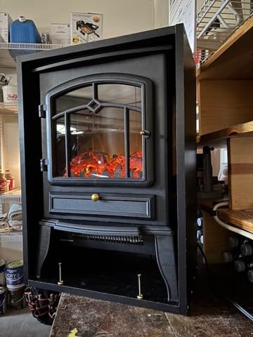 ZAFRO Electric Fireplace Stove with Dual Heat & Flame-Only Mode, 5100 BTU customer photo 1