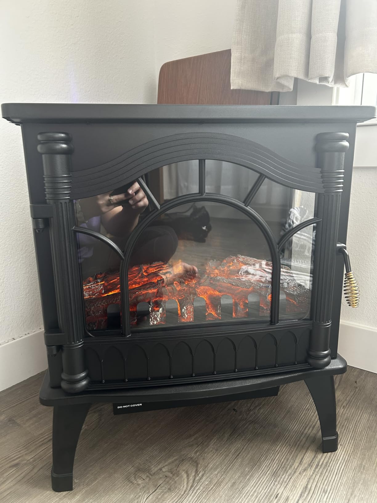 ZAFRO Electric Fireplace Stove with Dual Heat & Flame-Only Mode, 5100 BTU customer photo 2