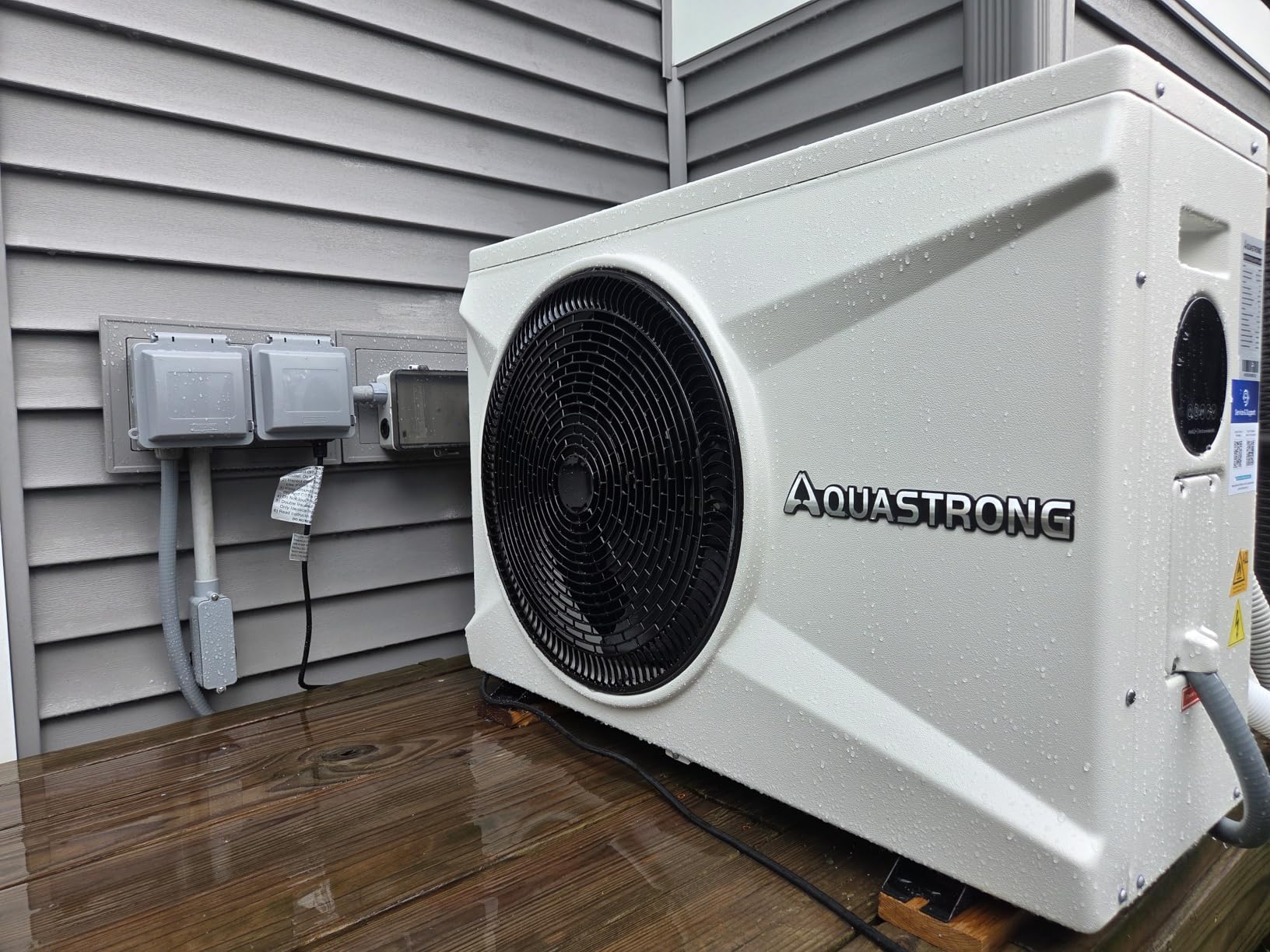 AQUASTRONG Swimming Pool Heat Pump,Pool Heater for Above Ground and Inground Pool, Heating and Cooling Pool Heater, for 5000 Gallons customer photo 1