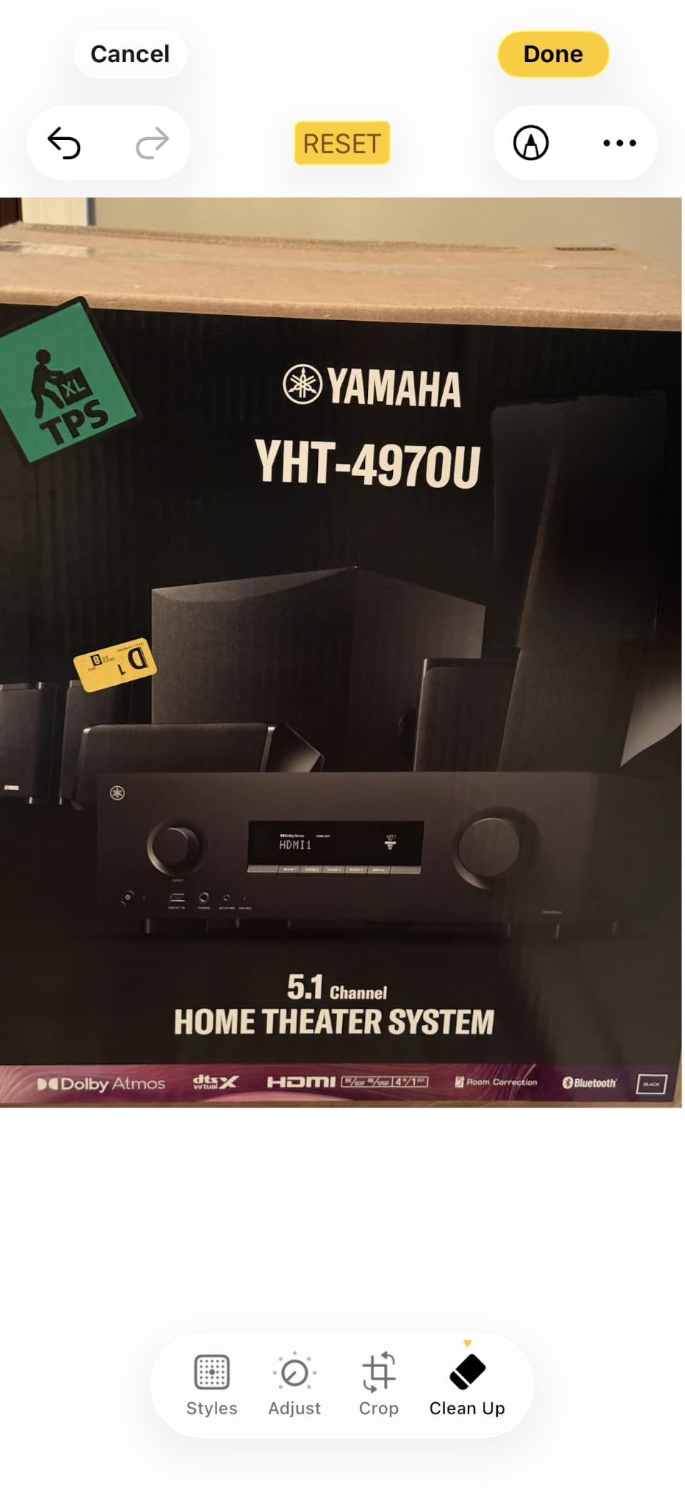 Yamaha YHT-4970U 5.1-Channel Home Theater System - Dolby Atmos 4K120 8K AV Receiver, 5 Speakers and Powered Subwoofer - HDMI eARC, Bluetooth Wireless Streaming customer photo 1