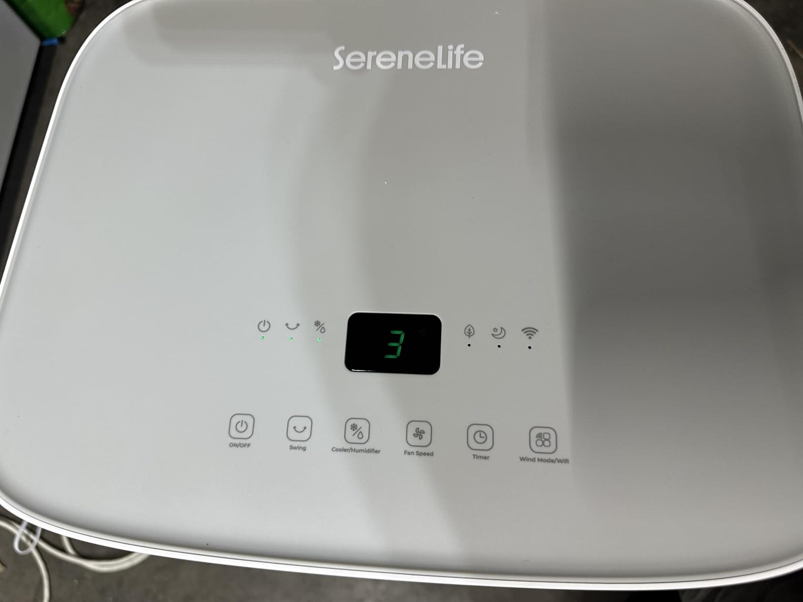 SereneLife Portable Air Cooler with 3200 CFM Power - High-Performance Evaporative Swamp Cooler for Indoor & Outdoor Spaces, 50 L Tank, 60° Oscillation, 12-Hour Timer, Wi-Fi & Remote Control (Black) customer photo 2