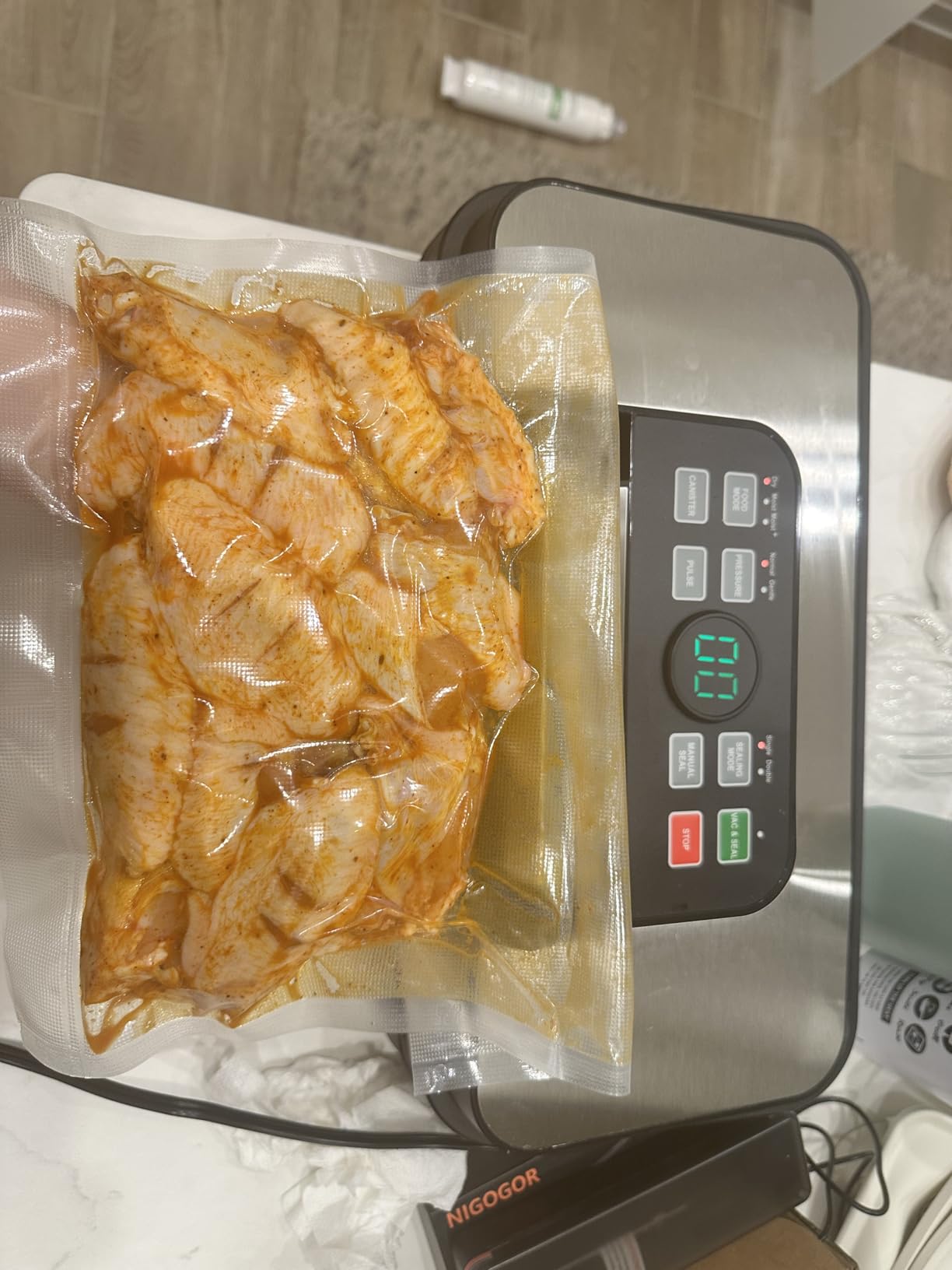 95Kpa Precision Pro Vacuum Sealer, with Double Heat Seal & Dual-Pump for Dry/Moist Food, 2X Strength, Food Vacuum Sealer Machine with Easy-Lock Handle, Built-in Cutter & Bag Storage, Stainless Steel customer photo 2