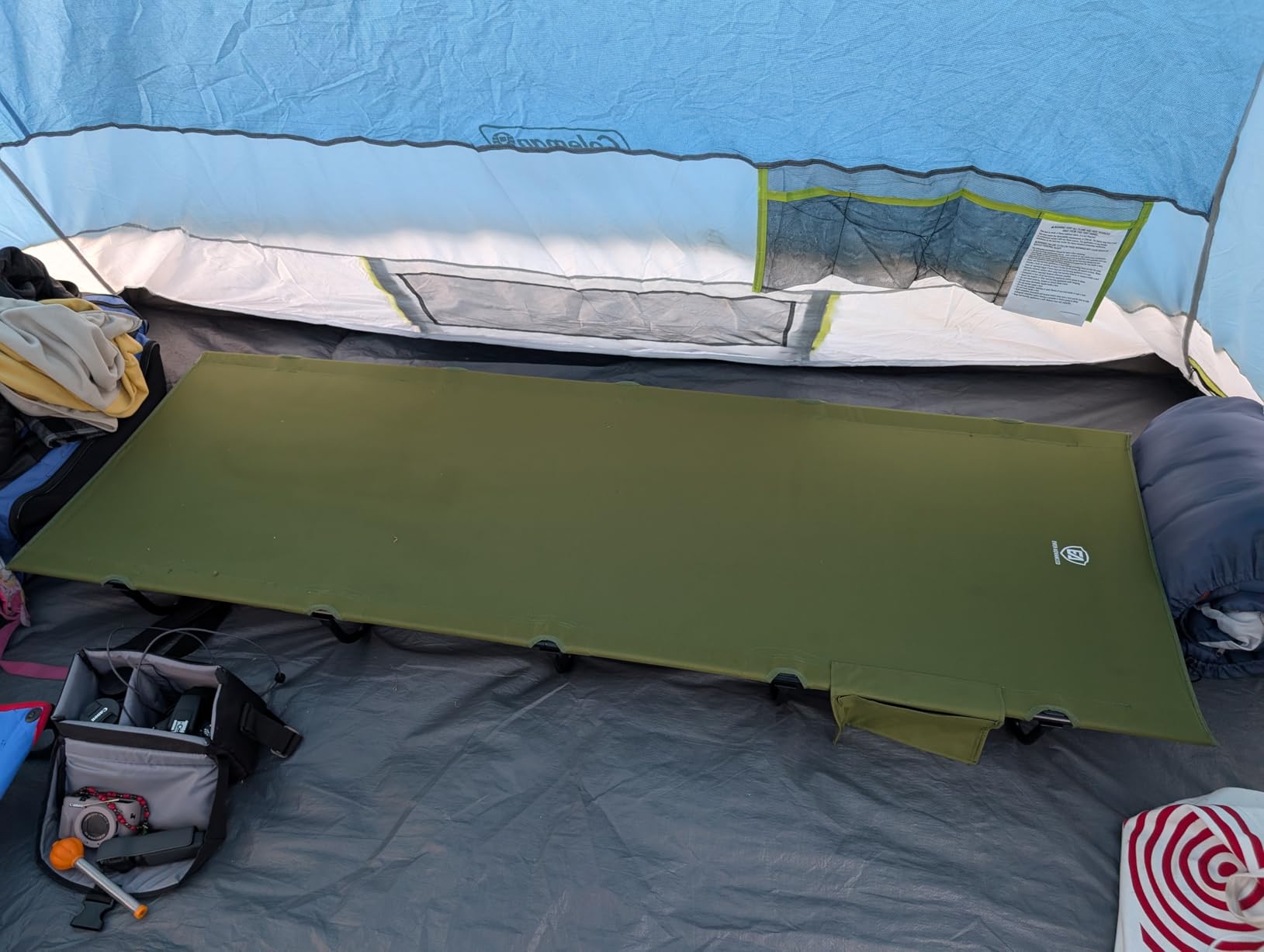 EVER ADVANCED Ultralight Aluminum Camping Cot – 20-Second Fast Fold, Zipper Carry Case, Supports 225Lbs, Compact for Travel & Outdoor, Black customer photo 1