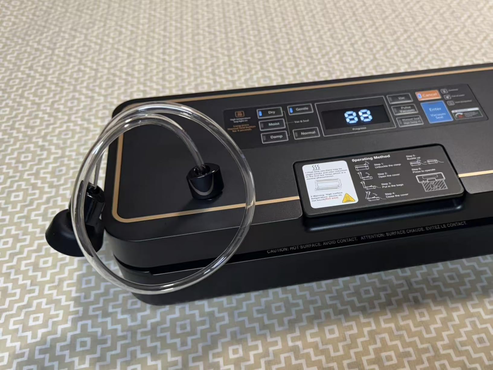 Vacuum Sealer for Food, Food Saver, 95kPa, Easy Tear Cutter, 9-in-1 | Fast 12L/min 135W food vacuum sealer machine with digital timer, cutter & bag storage, 10 ft bag roll, dry/moist/pulse modes customer photo 1