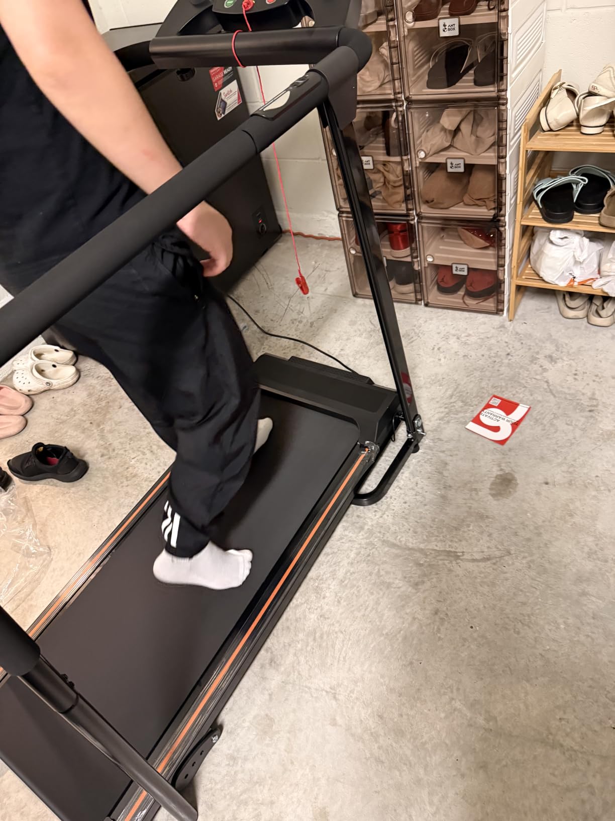 Redliro Treadmill for Seniors with Long Handrails | 0-2% Incline, 300lb Capacity, Foldable, Mute & Screen-off customer photo 2