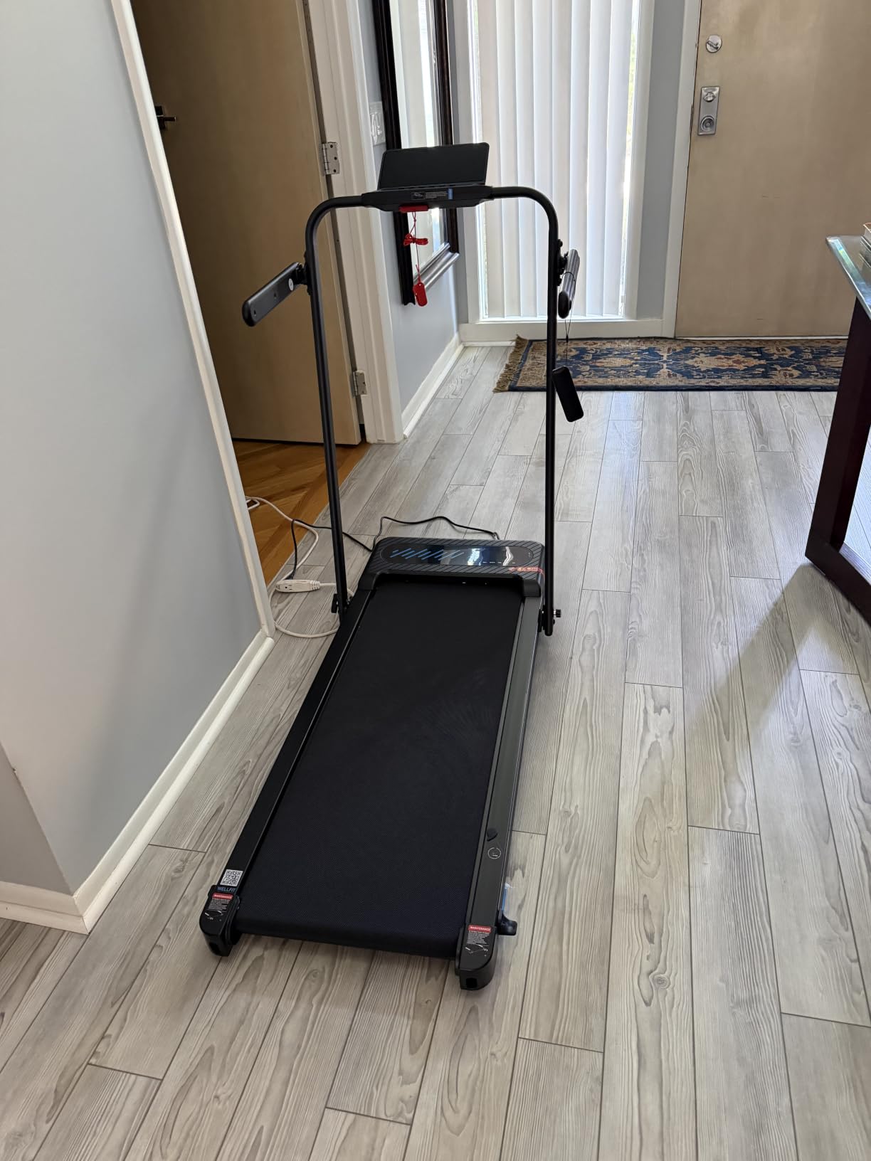 WELLFIT Auto Incline Walking Pad with Handle Bar, Under Desk Treadmill | 40''x16'' Wide Belt, 375lbs+ Capacity, Quiet Brushless Motor, Voice Control, Space Saving, Foldable Treadmills for Home Small customer photo 2