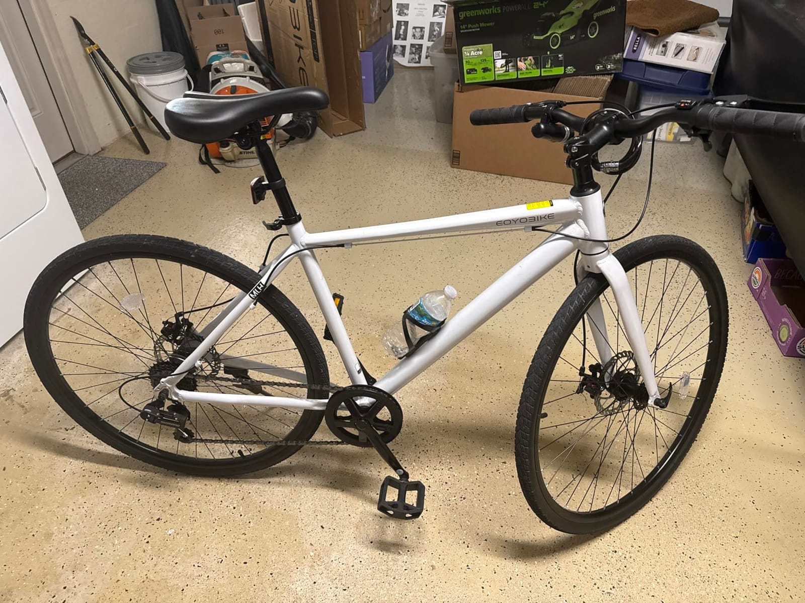 Adult Hybrid Bike for Men, 700C 8-Speed Aluminum Frame City Commuter Bike customer photo 1
