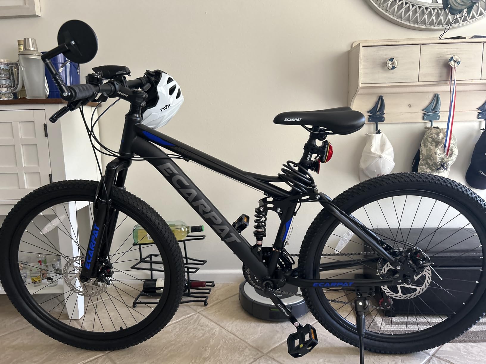 Ecarpat 24/26 Inch Wheel Mountain Bike, 21 Speed MTB Bike with Full Suspension, Steel Frame and Dual Disc Brakes, Adult Mens Outdoor Cycling Mountain Bicycle customer photo 2