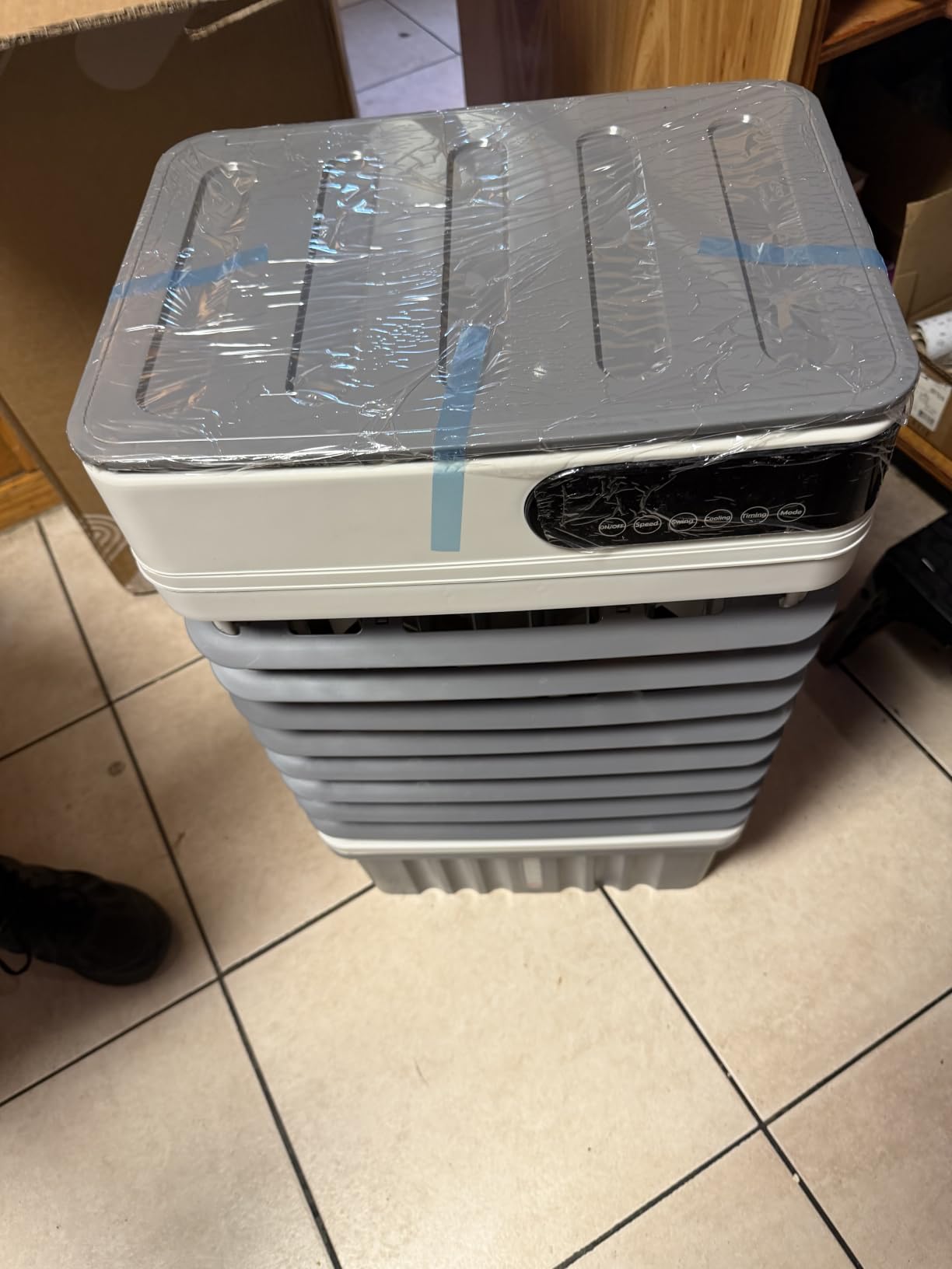 3200CFM Swamp Cooler, 4-IN-1 Evaporative Air Conditioners With 10.5 Gal Water Tank, 4 Ice Packs, Remote, 12H Timer, 120°Oscillation, 36