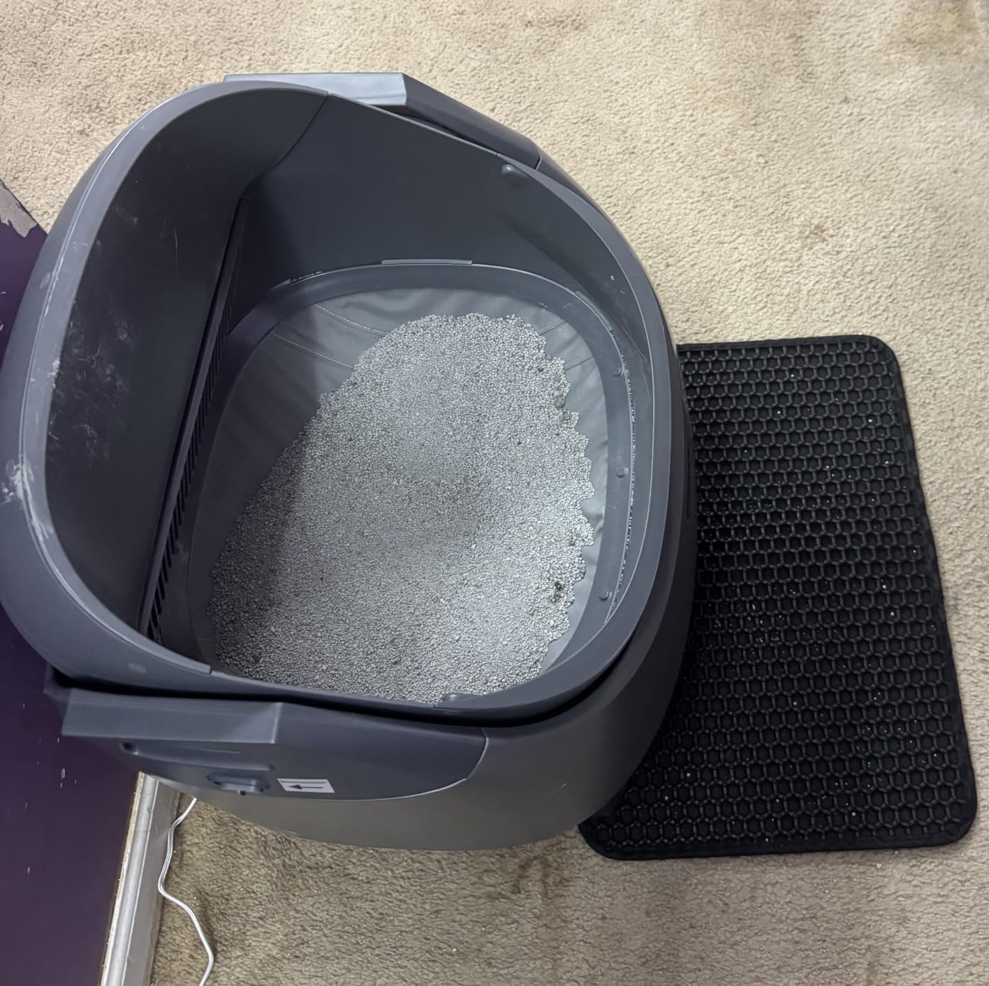 Automatic Litter Box Self Cleaning, FeelNeedy Open-Top Smart Cat Litter Box with App Control, Odor-Control Safety Sensor Design for Multiple Cats, with Waste Bags customer photo 2