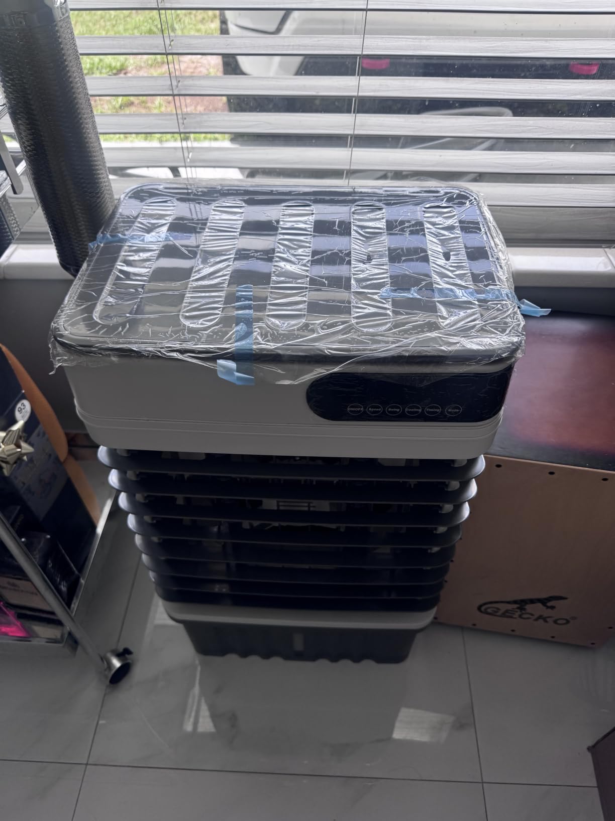 4000CFM Swamp Cooler, 4-IN-1 Evaporative Air Conditioners With 18.4 Gal Water Tank, 4 Ice Packs, Remote, 12H Timer, 120°Oscillation, 36