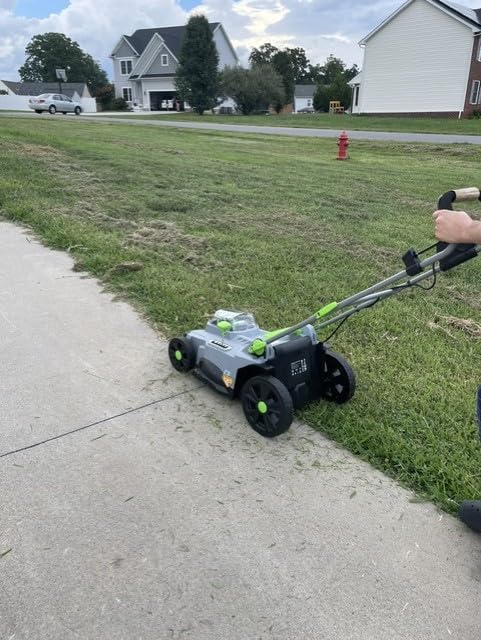 13 Inch Cordless Lawn Mower, 40V Electric Lawnmower for Garden/Patio/Yard | 2 x 20V 4.0Ah Battery, 13 inch Cutting Width, 5 Adjustable Height, 30L Grass Bag, Bagging Mode & Mulching Mode customer photo 2
