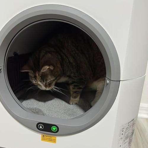 Automatic Litter Box, Self Cleaning Litter Box, Odor Control, 90L Capacity | Large with APP Control and Safety Sensor, Ellenpent, for Multiple Cats, Large Cat, with 3 Rolls of Garbage Bags customer photo 2