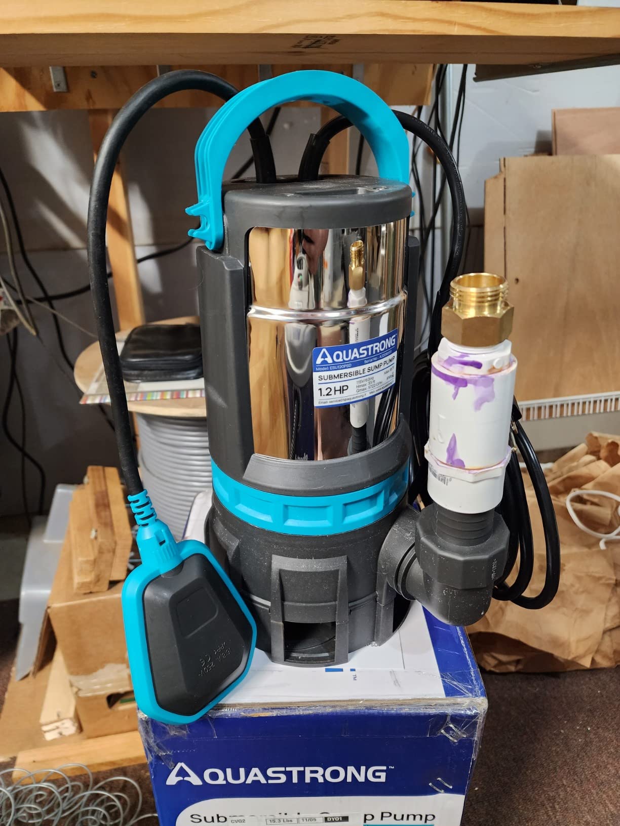 Aquastrong 1 HP Sewage Grinder Pump, 115V 4200 GPH Sewage/Effluent Pump customer photo 2