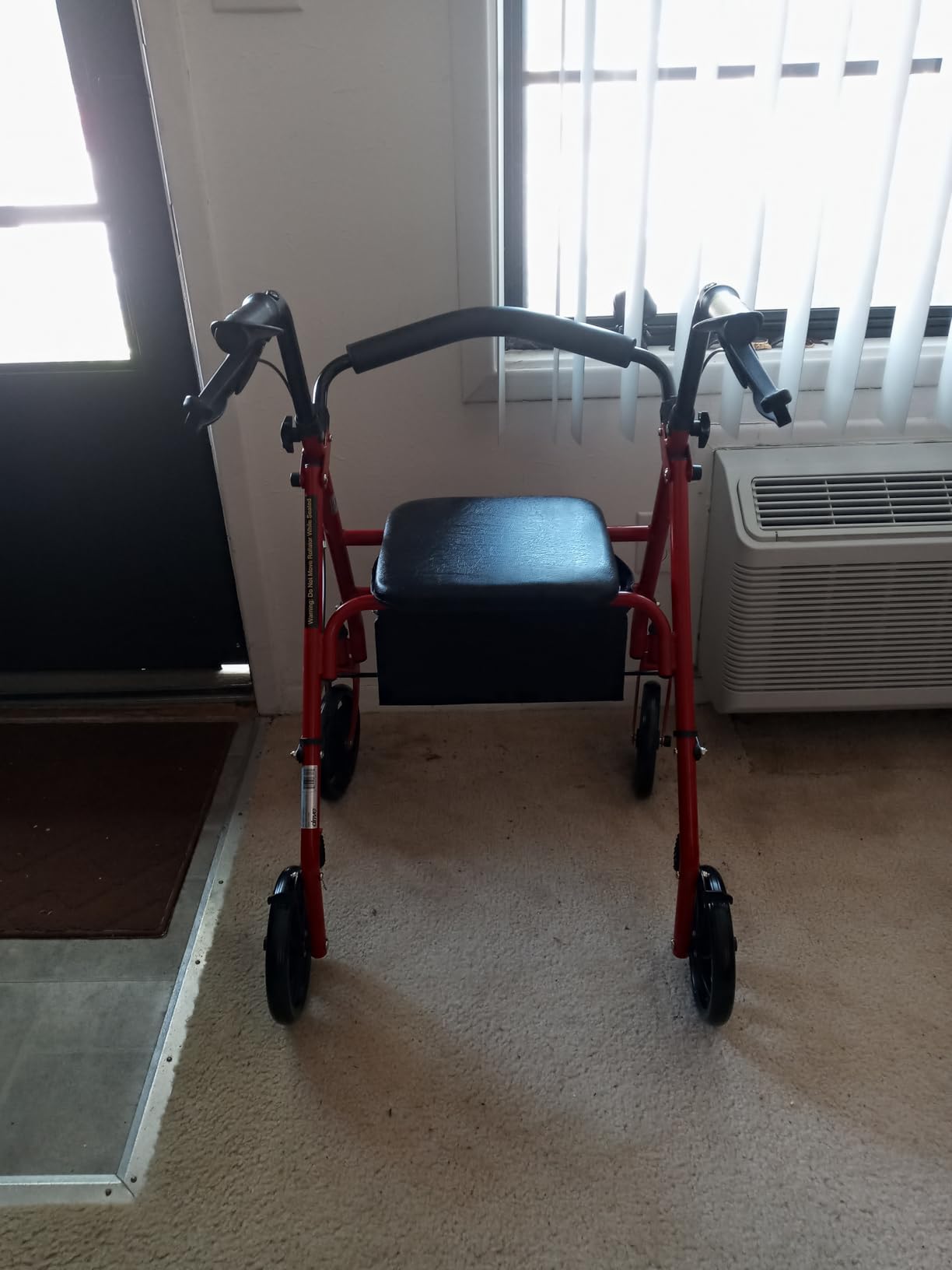 Drive Medical Rollator Walker with Seat, 7.5 Inch Wheels, Blue customer photo 2