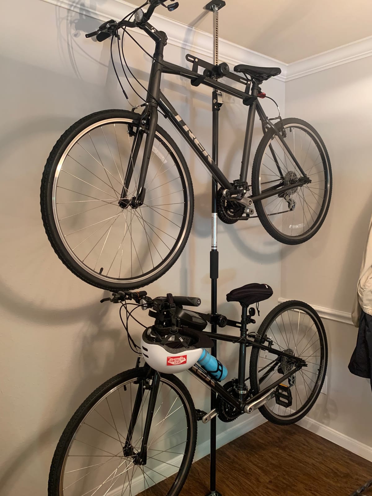 SPAREHAND Q-RAK II - Dual Bike Storage System - CP - Bike Rack Garage Storage - Indoor Bike Storage for 2 Bikes (Black) customer photo 2