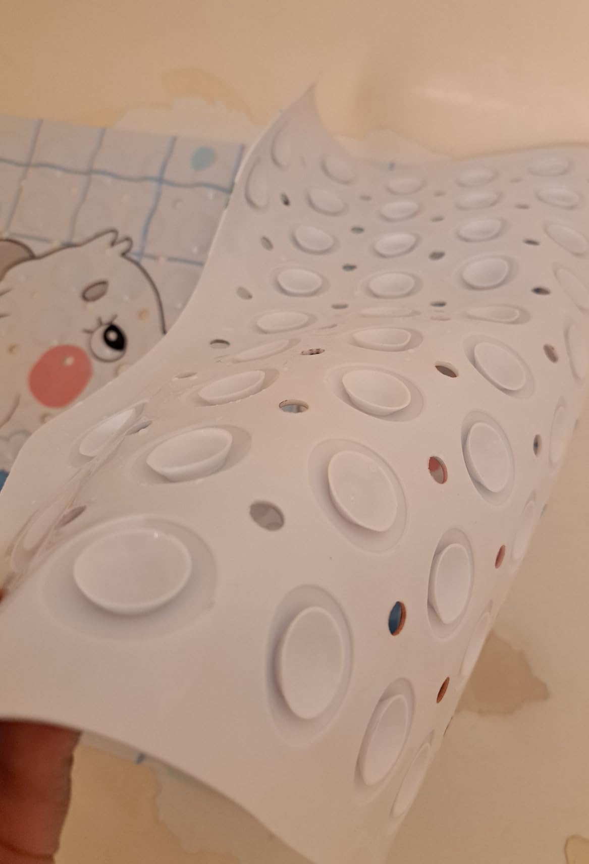AmazerBath Shower Mat Non Slip 40 x 16 Inches, Shower Stall Mats with Suction Cups and Drain Holes, Non Slip Bath Mat for Tub for Elderly & Kids, Clear customer photo 1