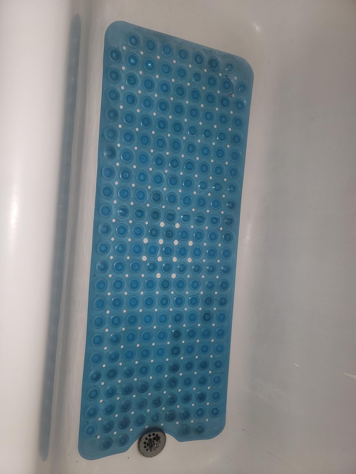 AmazerBath Shower Mat Non Slip 40 x 16 Inches, Shower Stall Mats with Suction Cups and Drain Holes, Non Slip Bath Mat for Tub for Elderly & Kids, Clear customer photo 2